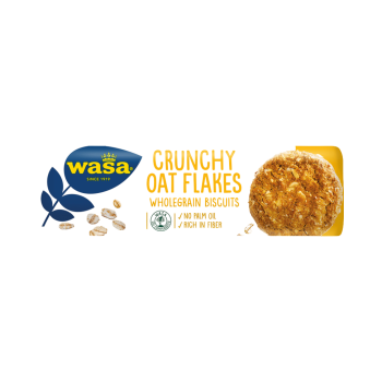 Wasa Crunchy Oat Flakes, Vollkornkekse, 250g